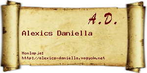 Alexics Daniella névjegykártya